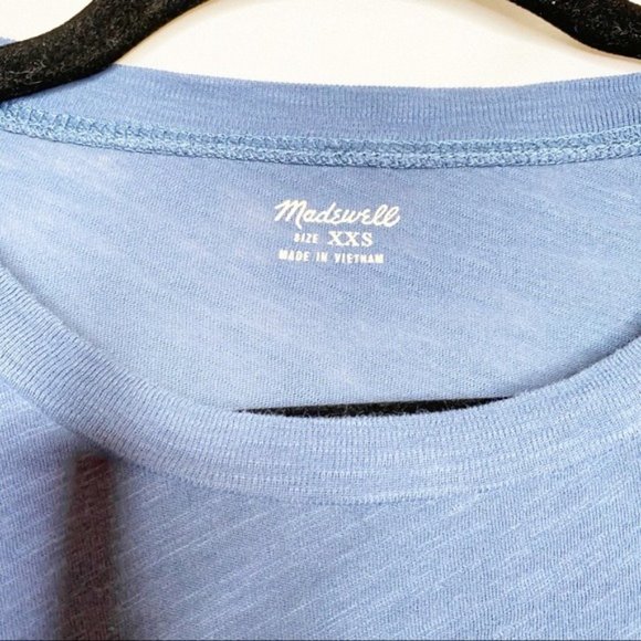 Madewell Blue Crew Neck Pocket T-Shirt XXS - Picture 2 of 8